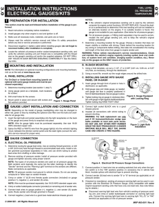 installation instructions electrical gauges/kits