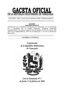 Constitución de la República Bolivariana de Venezuela Con la