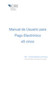 Manual de Usuario para Pago Electrónico e5 cinco