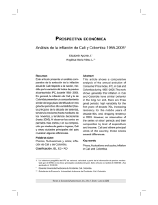 Análisis de la inflación de Cali y Colombia 1955