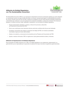 Afiliación de Entidad Reguladora con The Sustainability Consortium