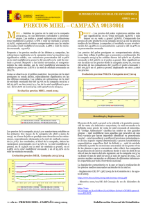 PRECIOS MIEL – CAMPAÑA 2013/2014