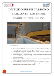 inclusiones de carbono brillante