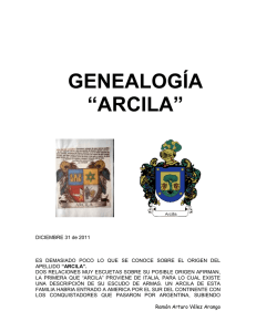 GENEALOGÍA “ARCILA” - Ramón Arturo Vélez Arango (QEPD)