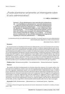 ¿Puede plantearse seriamente un interrogante sobre el