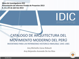 catalogo de arquitectura del movimiento moderno del perú