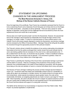 statement on upcoming changes in the annulment process