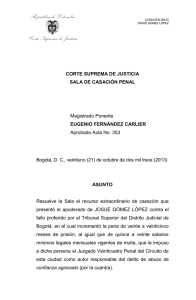 corte suprema de justicia - Procuraduría General de la Nación