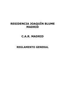 RESIDENCIA JOAQUÍN BLUME MADRID C.A.R. MADRID