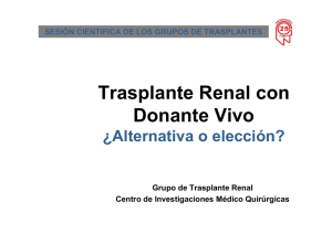 Trasplante Renal con Donante Vivo