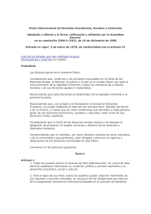 Pacto Internacional de Derechos Económicos, Sociales y Culturales