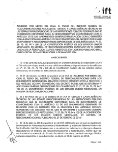 Acuerdo - Instituto Federal de Telecomunicaciones