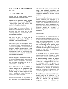 LAS FARC Y EL MARCO LEGAL DE PAZ VICENTE TORRIJOS R