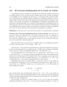 El teorema fundamental de la teoría de Galois