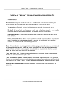 PUESTA A TIERRA Y CONDUCTORES DE PROTECCIÓN