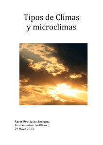 Tipos de Climas y microclimas