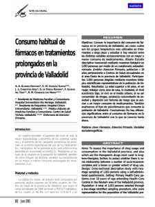 Consumo habitual de fármacos en tratamientos prolongados en la