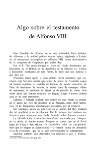 Algo sobre el testamento de Alfonso VIII