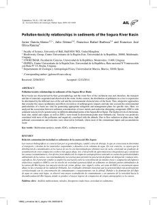 Pollution-toxicity relationships in sediments of the