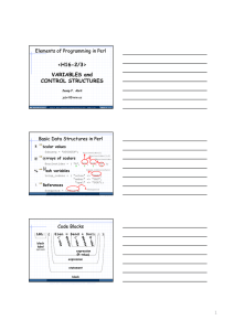 VARIABLES and CONTROL STRUCTURES