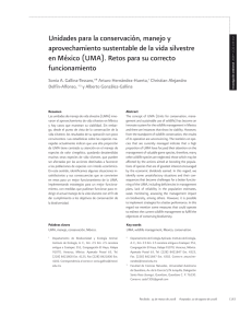 Unidades para la conservación, manejo y aprovechamiento