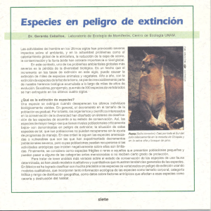 Especies en peligro de extinción - Instituto de Ecología