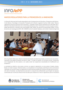 Marcos regulatorios para la promoción de la innovación.