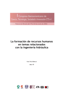 La formación de recursos humanos en temas relacionados