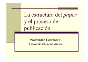 La estructura del paper y el proceso de publicación