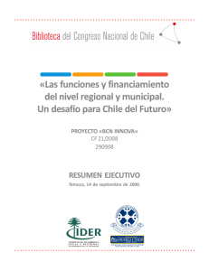 «Las funciones y financiamiento del nivel regional y municipal. Un