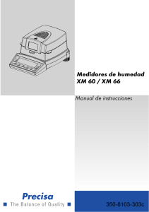 Manual de instrucciones Medidores de humedad XM 60 / XM 66