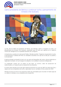 Llama presidente de Bolivia a continuar lucha, pensamiento e