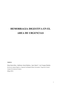 HEMORRAGIA DIGESTIVA EN EL AREA DE URGENCIAS