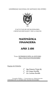 Matemática Financiera - Facultad de Humanidades, Ciencias