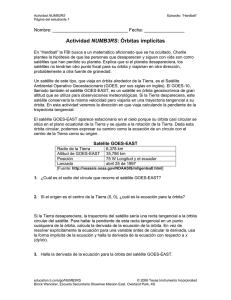 Actividad NUMB3RS: Órbitas implícitas