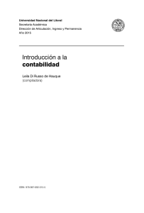 Introducción a la contabilidad - Universidad Nacional del Litoral