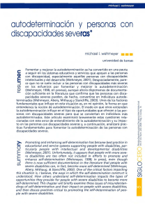 Autodeterminación y personas con discapacidades severas