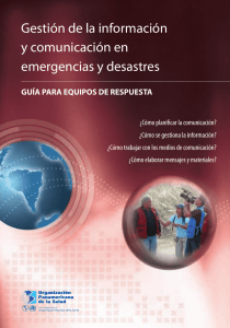 Gestión de la información y comunicación en emergencias y desastres