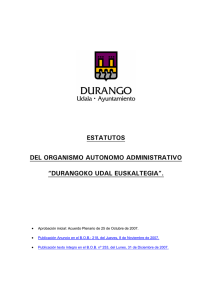 estatutos del organismo autonomo administrativo “durangoko udal