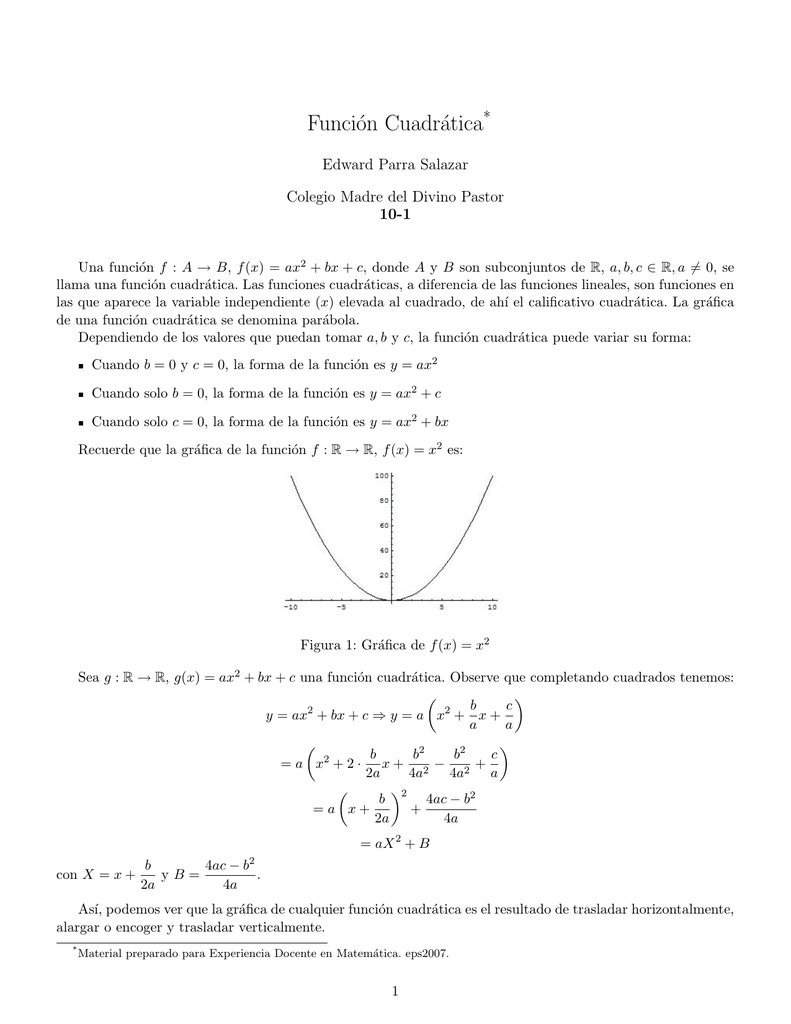 Funcion Cuadratica