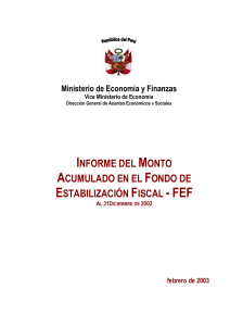 Informe monto acumulado del FEF_2002