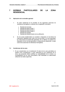 7 NORMAS PARTICULARES DE LA ZONA RESIDENCIAL