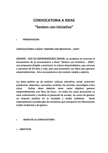 CONVOCATORIA A IDEAS “Seniors con Iniciativa”