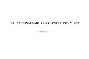 El nacionalismo vasco entre 1903 y 1923