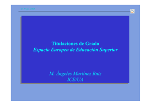 Titulaciones de Grado Espacio Europeo de Educación Superior M