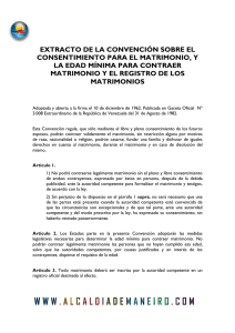 Convención Sobre el Consentimiento para el Matrimonio