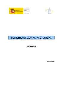 REGISTRO DE ZONAS PROTEGIDAS