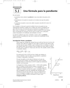 Una f&oacute;rmula para la pendiente