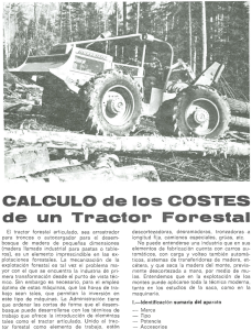 Cálculo de los costes de un tractor forestal