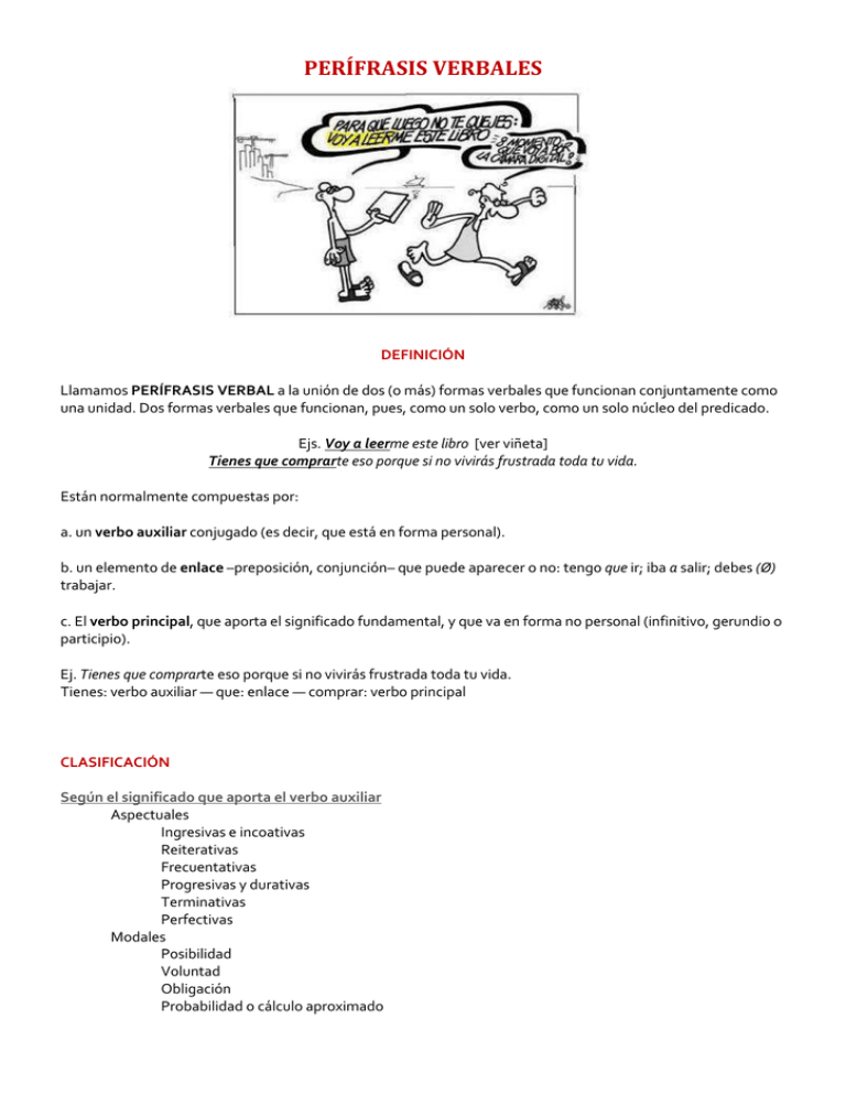 Perífrasis Verbales- Clasificación Y Ejercicios Con Autocorrección